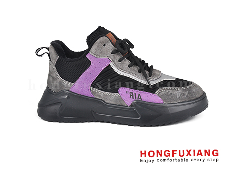 鴻福祥布鞋女鞋HL670688@黑紫